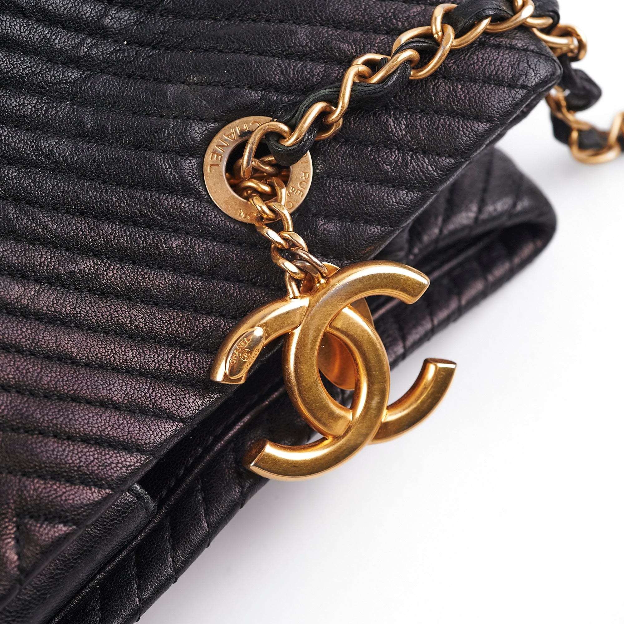 Chanel Chevron Quilted Leather Tote Bag for Women - Black Luxury Handbag for Work, Travel & Everyday Use