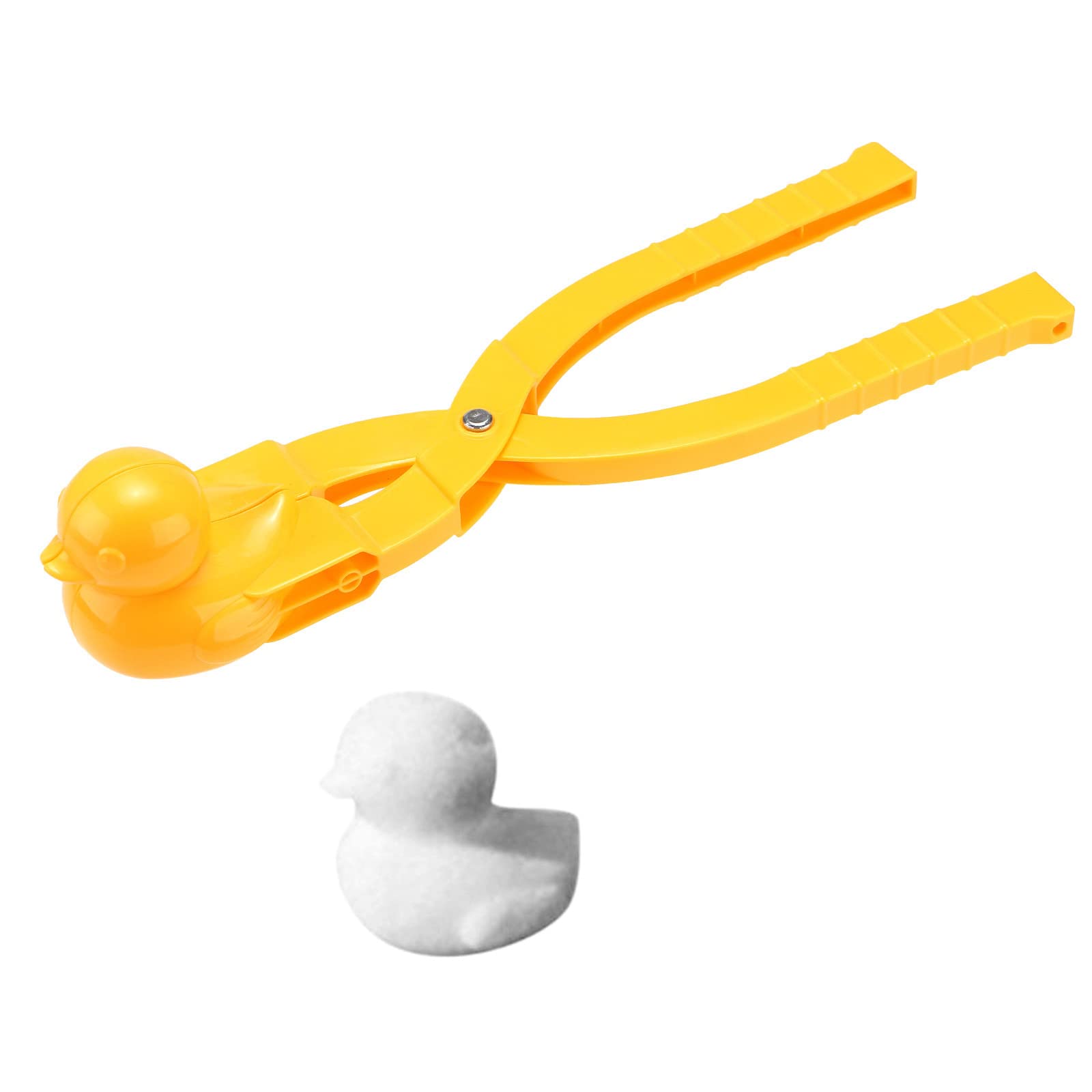 Duck Shape Snowball Maker Tool - Winter Snowball Fight Mold with Handle for Kids | Fun Outdoor Snow Games & Activities | Yellow