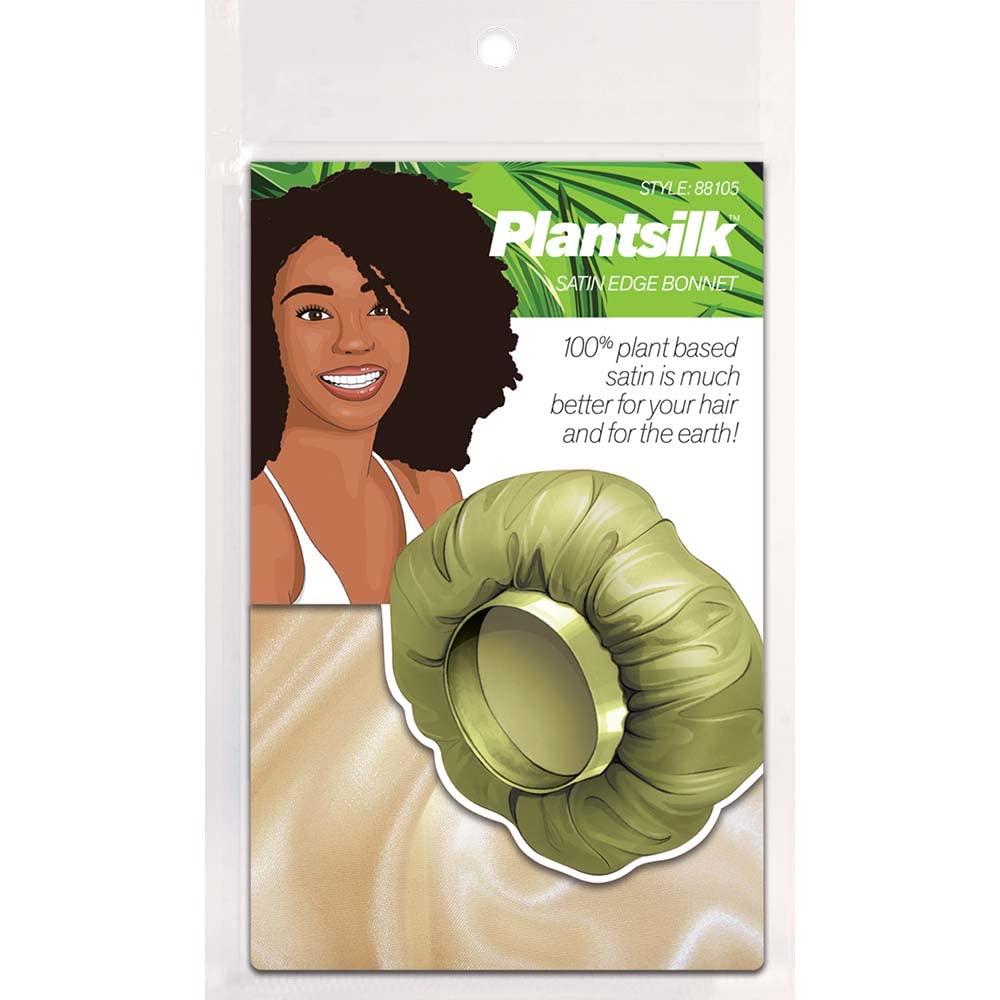 Satin Edge Bonnet for Hair Protection - 100% Plant-Based & Healthy Hair Care - Perfect for Sleeping, Travel & Daily Hair Maintenance