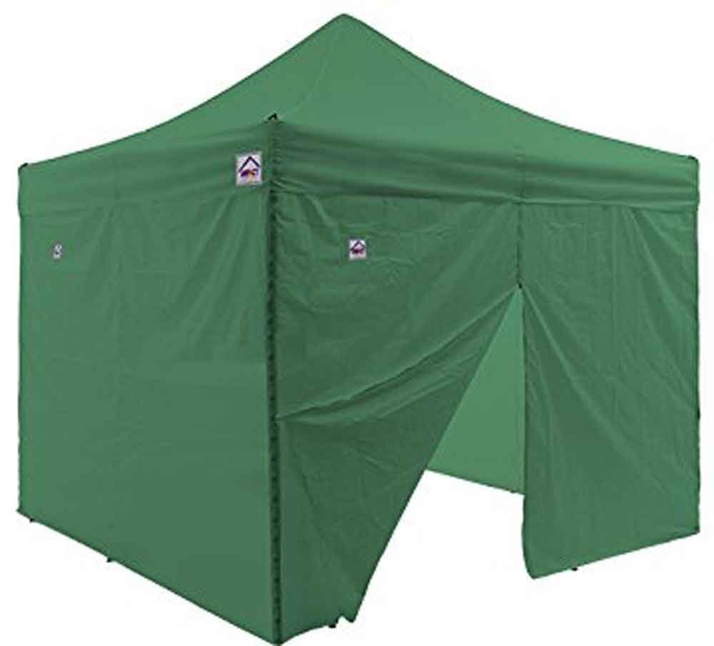 10' x 10' Pop-Up Tent Canopy Sidewalls - 4 Pack Impact-Resistant Kelly Green Walls for Outdoor Events, Parties & Market Stalls