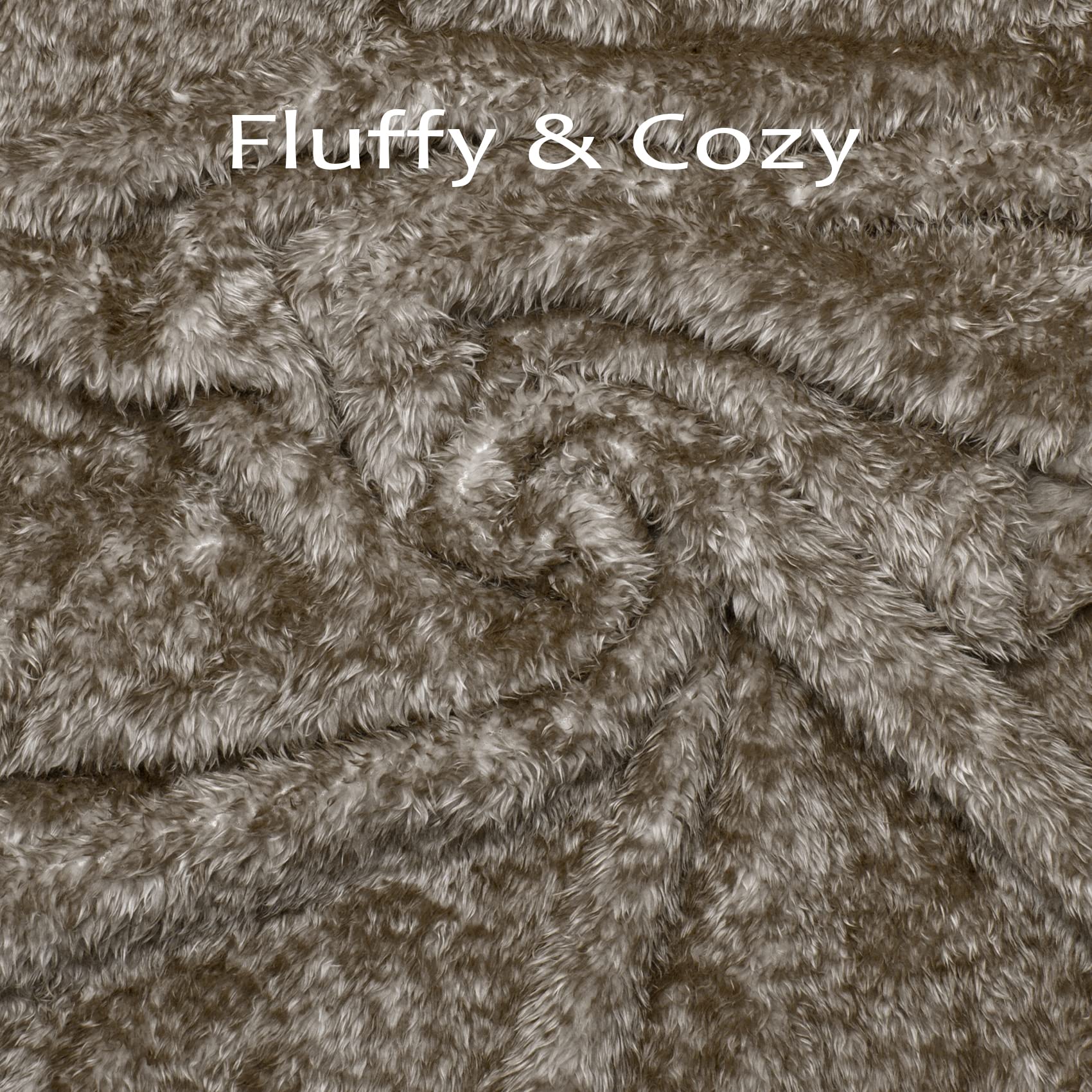 MACEVIA Fluffy Fleece Pet Blanket for Dogs & Cats - Warm Soft Throw for Bed, Couch & Travel