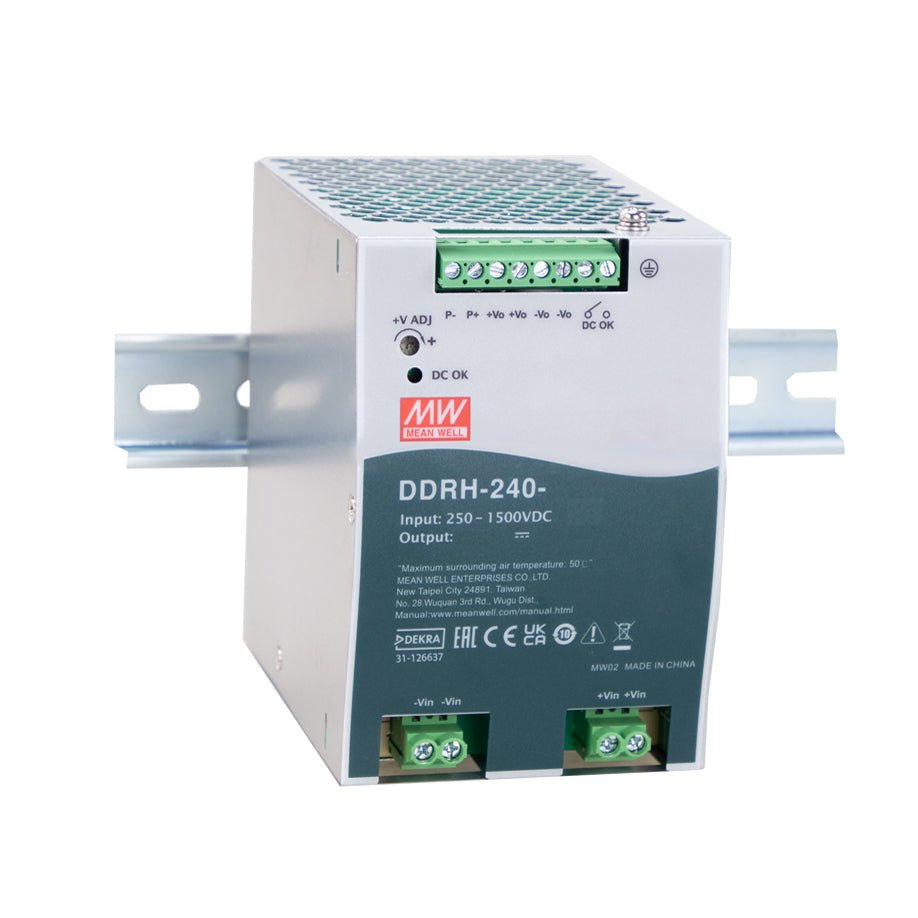Mean Well DDRH-240-24 Ultra Wide Input 240W 24V DC-DC Power Converter - Reliable Voltage Conversion for Industrial Automation, Telecom & LED Lighting Systems