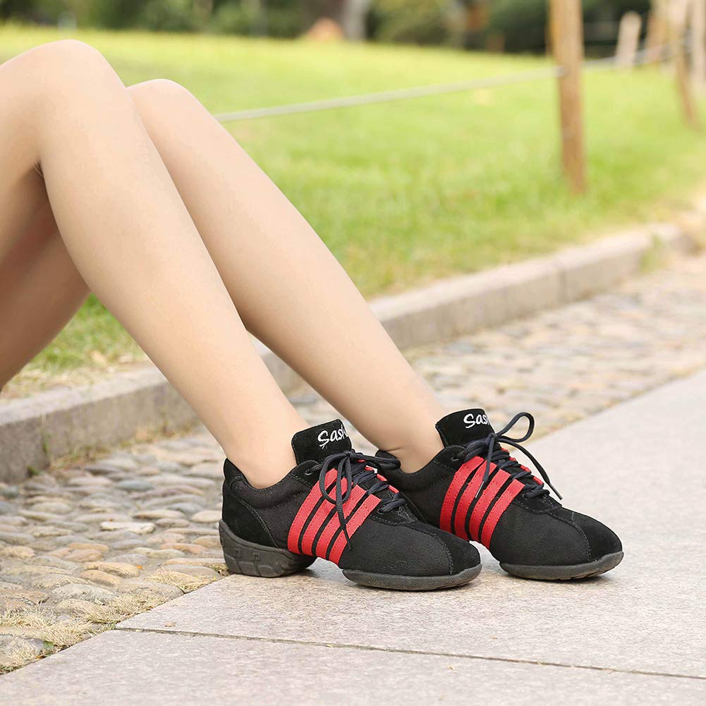 HIPPOSEUS Women's Breathable Jazz Dance Sneakers - Lightweight Modern T01 Fitness Shoes for Dance Class, Workout & Gym Training