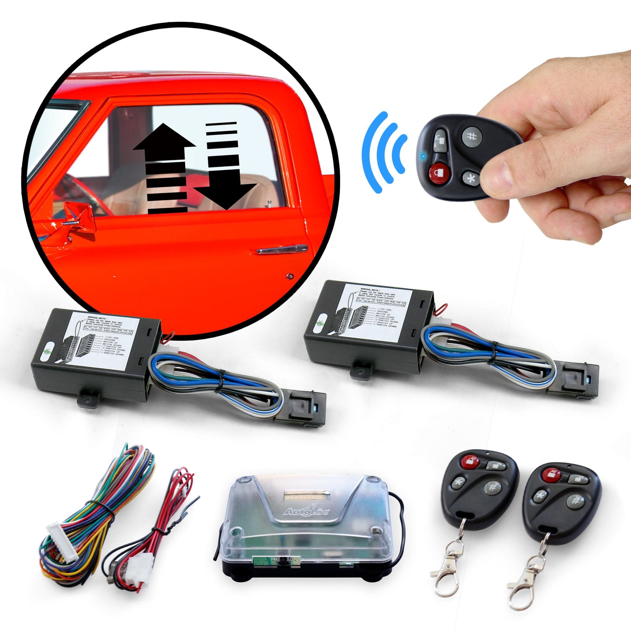 1904 Rambler Model J Power Window Conversion Kit with One-Touch Remote & Keyless Entry System – Easy DIY Installation for Classic Car Restoration & Upgrades