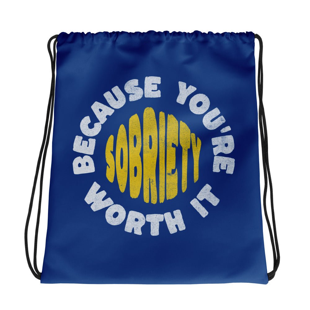 Motivational Sobriety Drawstring Bag - Inspirational Gift for Recovery & Support - Perfect for AA Meetings, Gym, Travel & Everyday Use