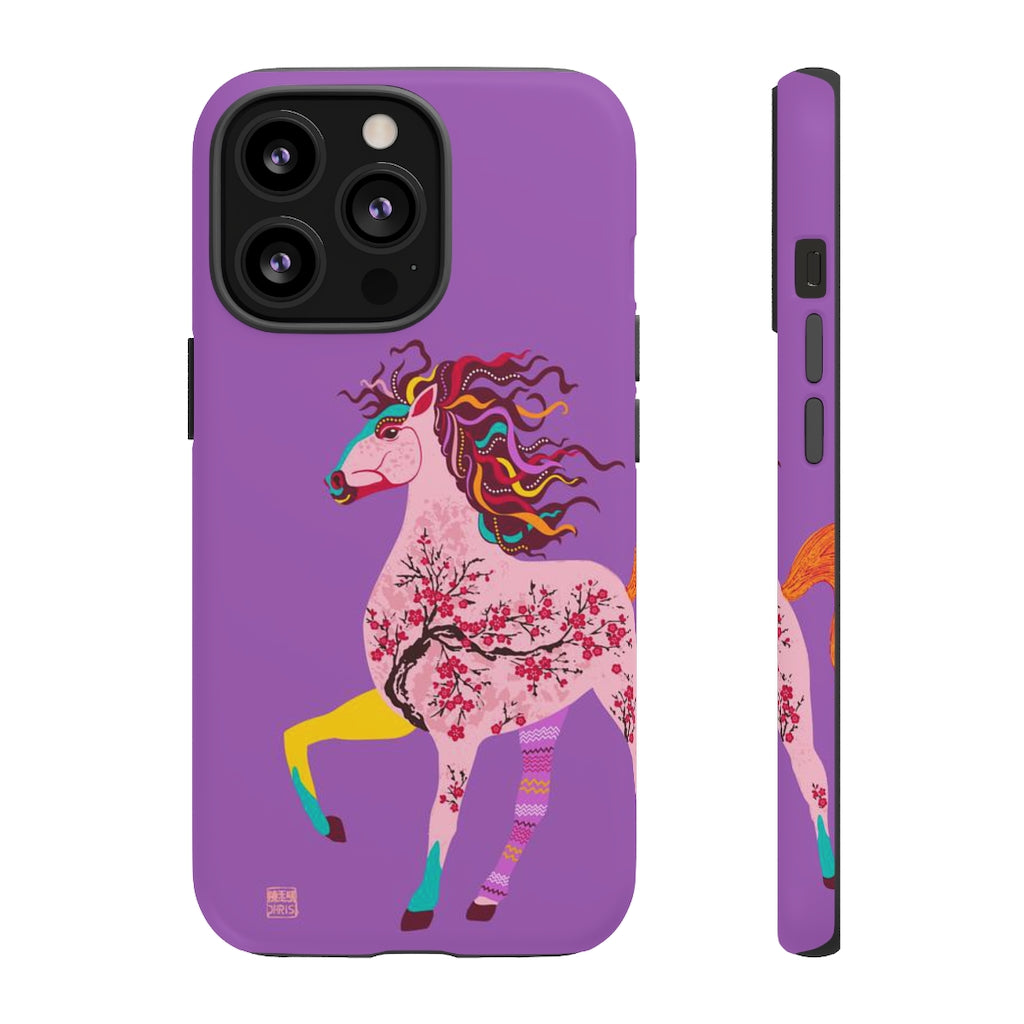 Chinese Zodiac Horse Phone Case - Durable & Stylish Cover for iPhone & Samsung - Perfect for Lunar New Year & Zodiac Enthusiasts
