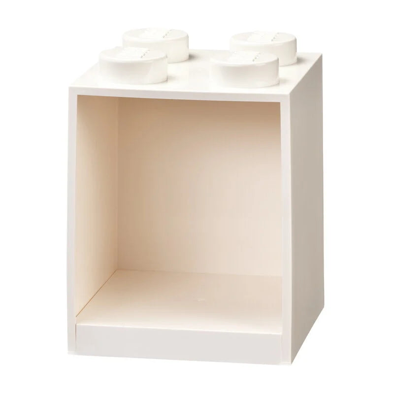 White Lego 4 Stud Brick Shelf - Perfect for Organizing LEGO Bricks & Displaying Mini Figures - 30% Off