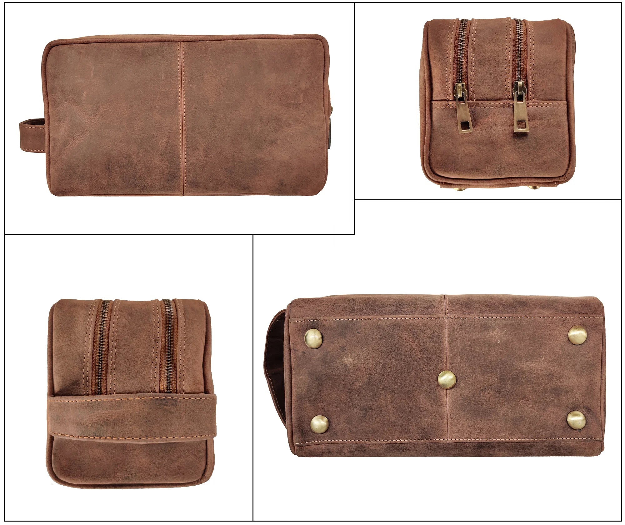 Johnny Handmade Leather Dopp Kit - Premium Travel Toiletry Bag for Men | Durable & Water-Resistant | Perfect for Business Trips, Gym & Weekend Getaways