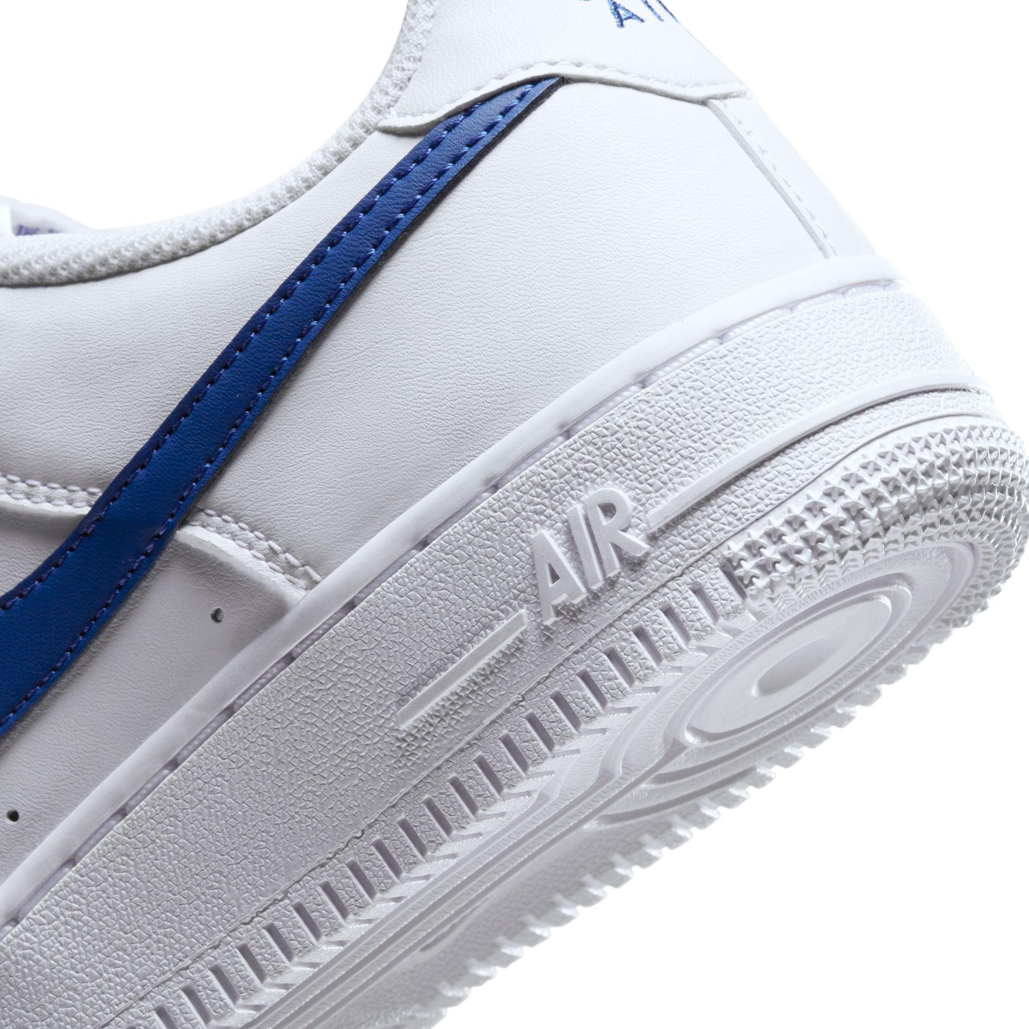 Nike Air Force 1 'White Hyper Royal' Kids Sneakers - Lightweight Comfortable Basketball Shoes for Boys & Girls - Perfect for School, Sports & Casual Wear