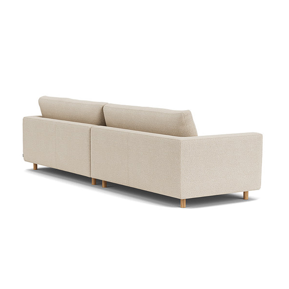 Modern Dylan Boucle 4-Seater Sofa - Soft Chenille Fabric Sectional Couch for Living Room, Lounge & Family Room - Comfortable Mid-Century Style Sofa for Home Decor
