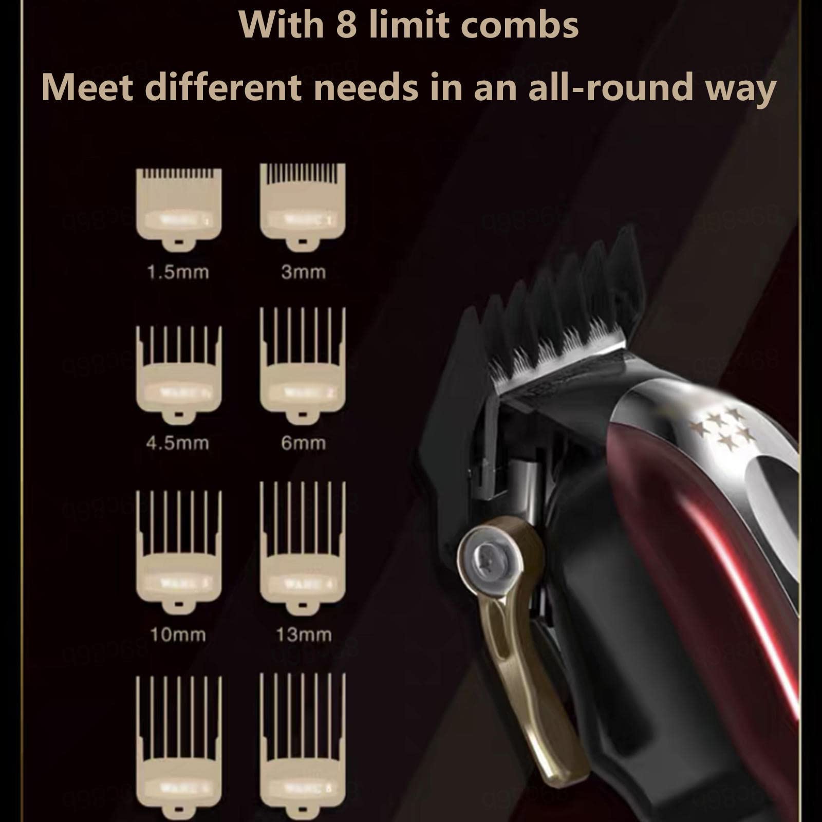 Professional Cordless Hair Clippers for Men - 100+ Minutes Runtime, Rechargeable Hair Trimmer Kit with Barber Accessories | Perfect for Travel, Vacation, Business Trips & Home Haircuts