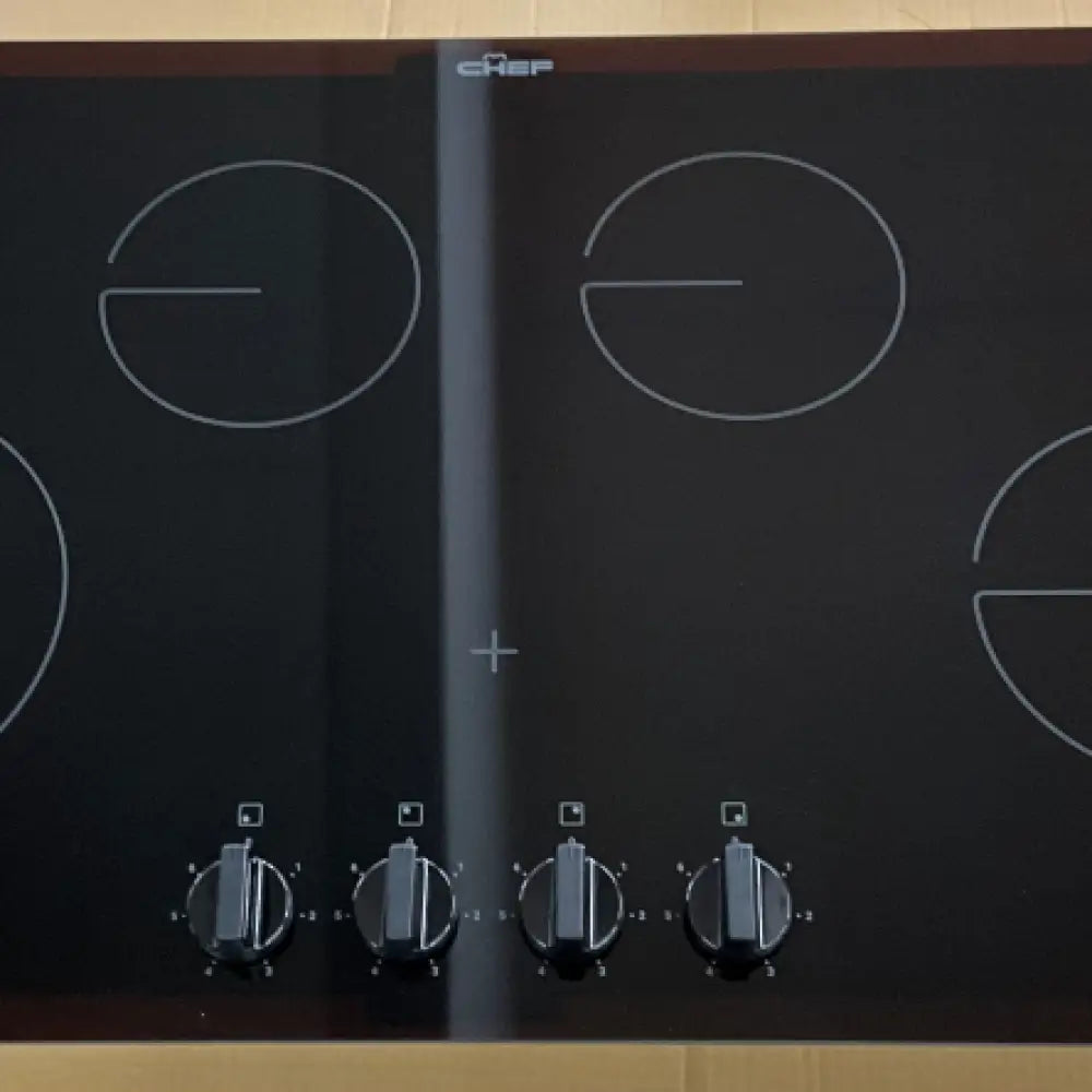 Chef CHC942BB 90cm 4 Zone Ceramic Cooktop - Premium Electric Stove for Modern Kitchens | Perfect for Home Cooking, Baking & Entertaining