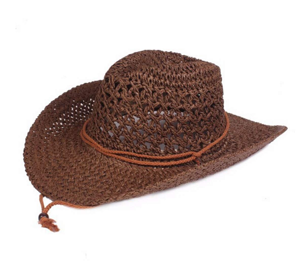 Foldable Straw Cowboy Hat for Men - Classic Western Wide Brim Sun Hat | Summer Roll-Up Raffia Newsboy Cap | Perfect for Outdoor Activities, Beach, Fishing & Country Music Festivals