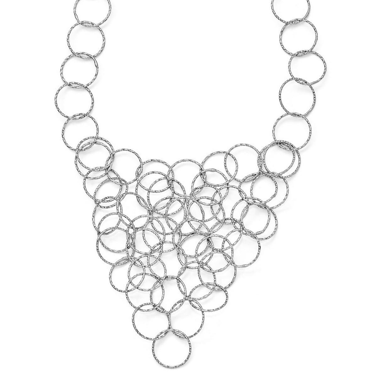 925 Sterling Silver Fancy Lobster Clasp Link Necklace for Women - 20 Inch Polished & Textured Chain with Pendant | Elegant Jewelry for Date Night, Office Wear & Special Occasions