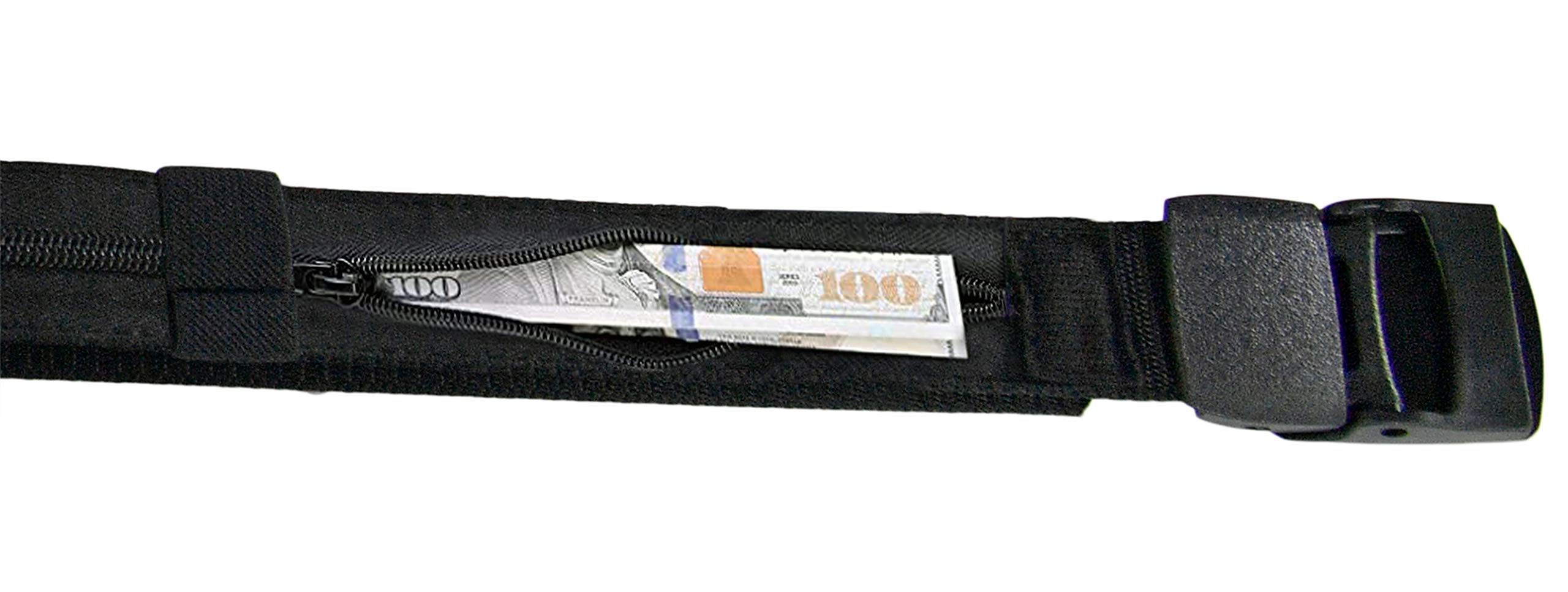 Home-X Adjustable Nylon Travel Money Belt for Men & Women - Hidden Zipper Security Pocket for Cash & Valuables (50