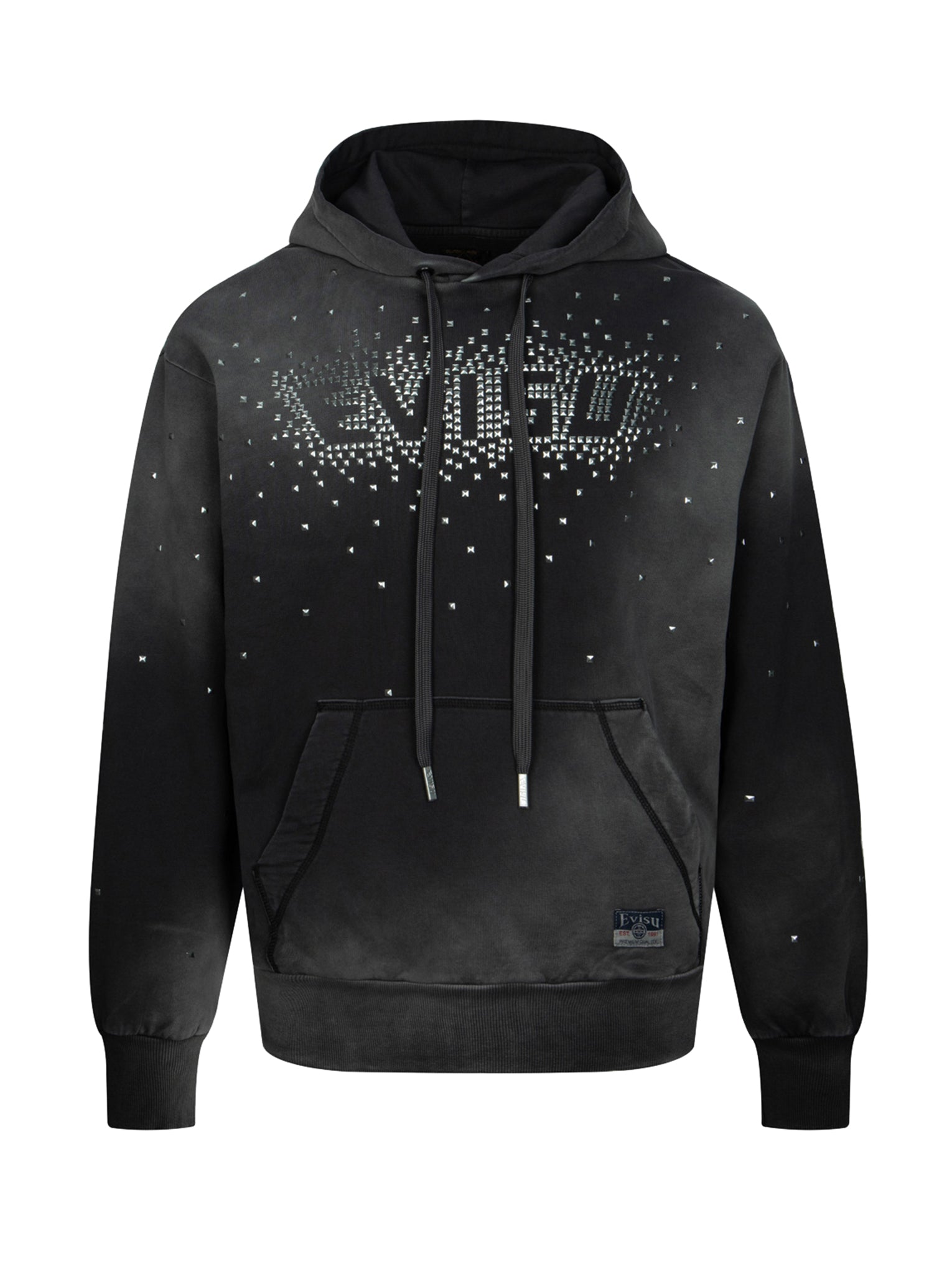 Premium Metallic Heat Pressed EVISU Logo Loose Fit Hoodie for Men & Women - Streetwear Fashion, Casual Wear & Urban Style