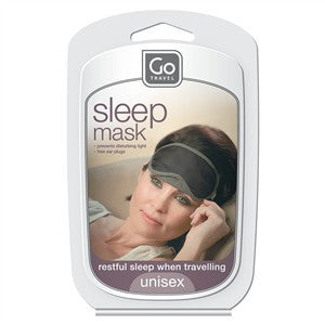 Go Travel Sleep Mask - Soft Comfortable Eye Mask for Travel, Nap & Relaxation - Perfect for Airplanes, Hotels & Home Use