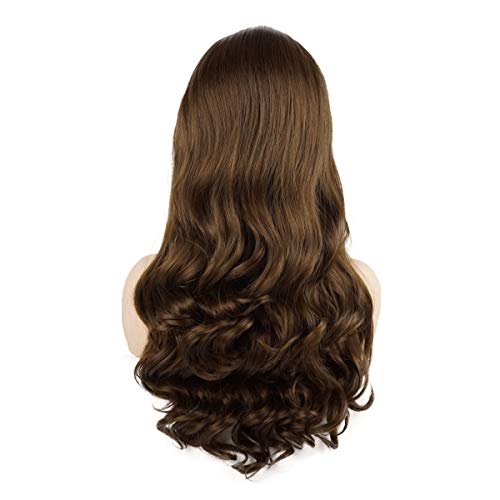 Heat-Friendly Full Density Wavy Synthetic Lace Front Wig for Women - Natural Look for Daily Wear, Cosplay & Special Occasions