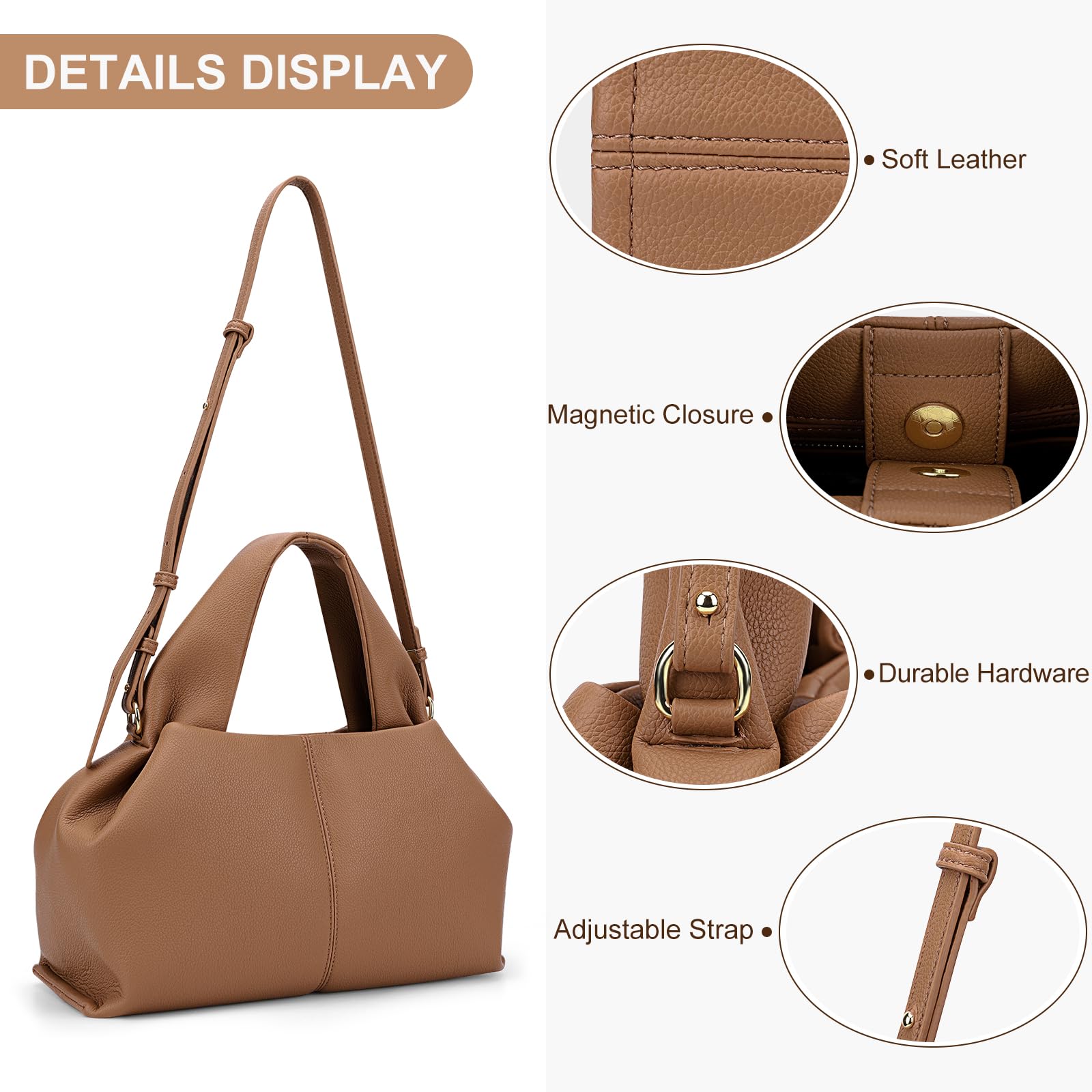 Stylish Women's Crossbody Bag - Fashionable Shoulder Purse & Chic Dumpling Cloud Bag for Everyday Use | Perfect for Work, Travel, and Casual Outings