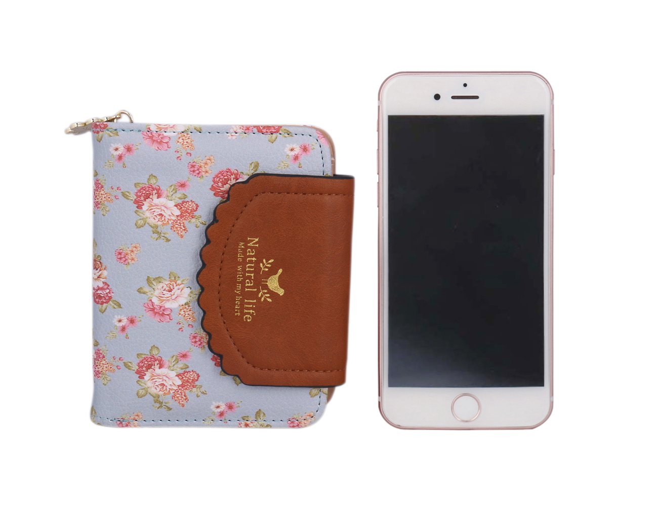 Women's Small Floral Wallet - Slim Coin Purse & Card Holder for Everyday Use, Travel, and Gifts