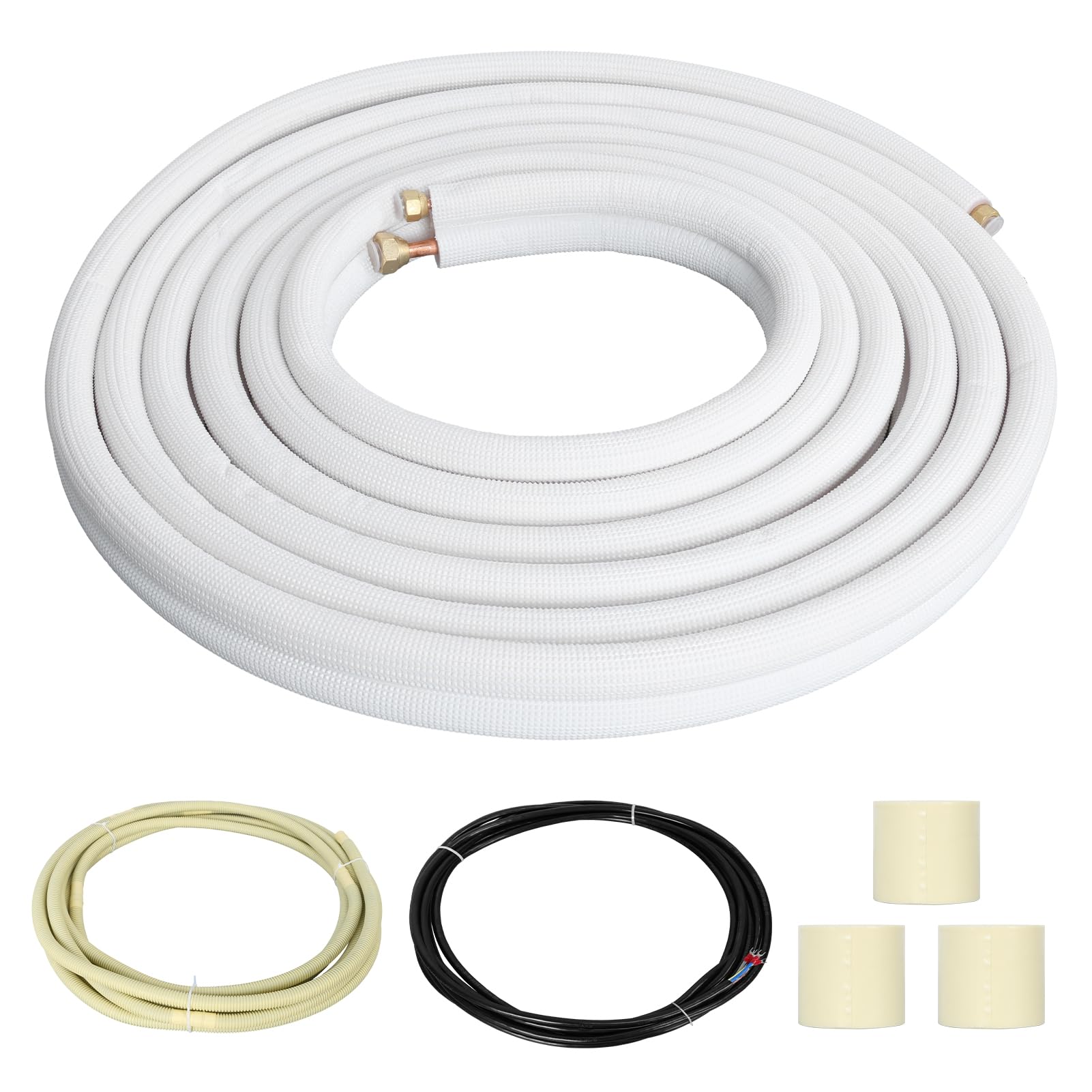 25FT Mini Split AC Line Set for Fixed Frequency 1.5-2 Ton Air Conditioners - 1/4