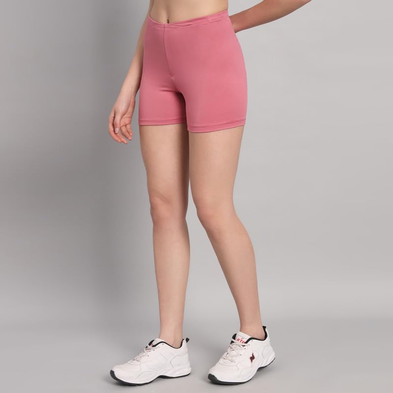BODYFIGURE Women's Stretchable Cotton Modal Lycra Yoga Shorts - Comfortable Workout, Cycling & Casual Wear for Active Lifestyle