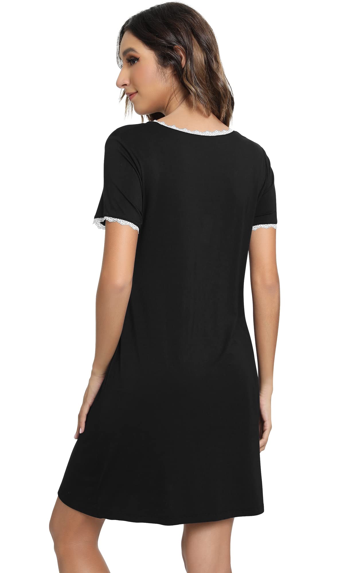 Soft Viscose Bamboo 3-in-1 Maternity Nightgown - Nursing & Delivery Gown, Breastfeeding Sleep Shirt for Women (Sizes S-XXL) | Comfortable Hospital Labor & Postpartum Wear