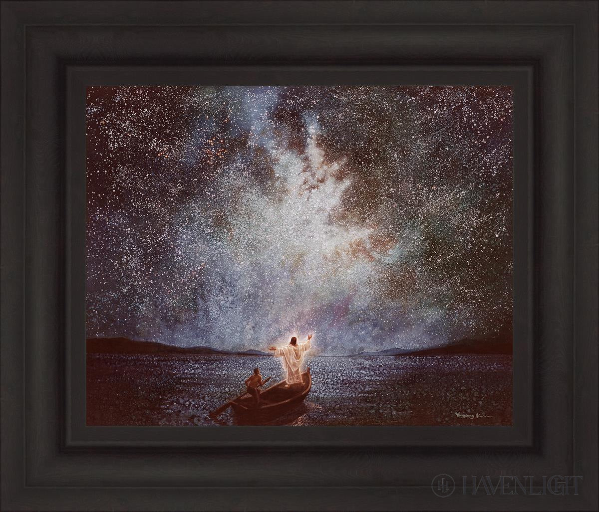 Calm And Stars By Yongsung Kim - Beautiful Celestial Wall Art for Home & Office Decor - Perfect for Bedroom, Living Room, Meditation Space