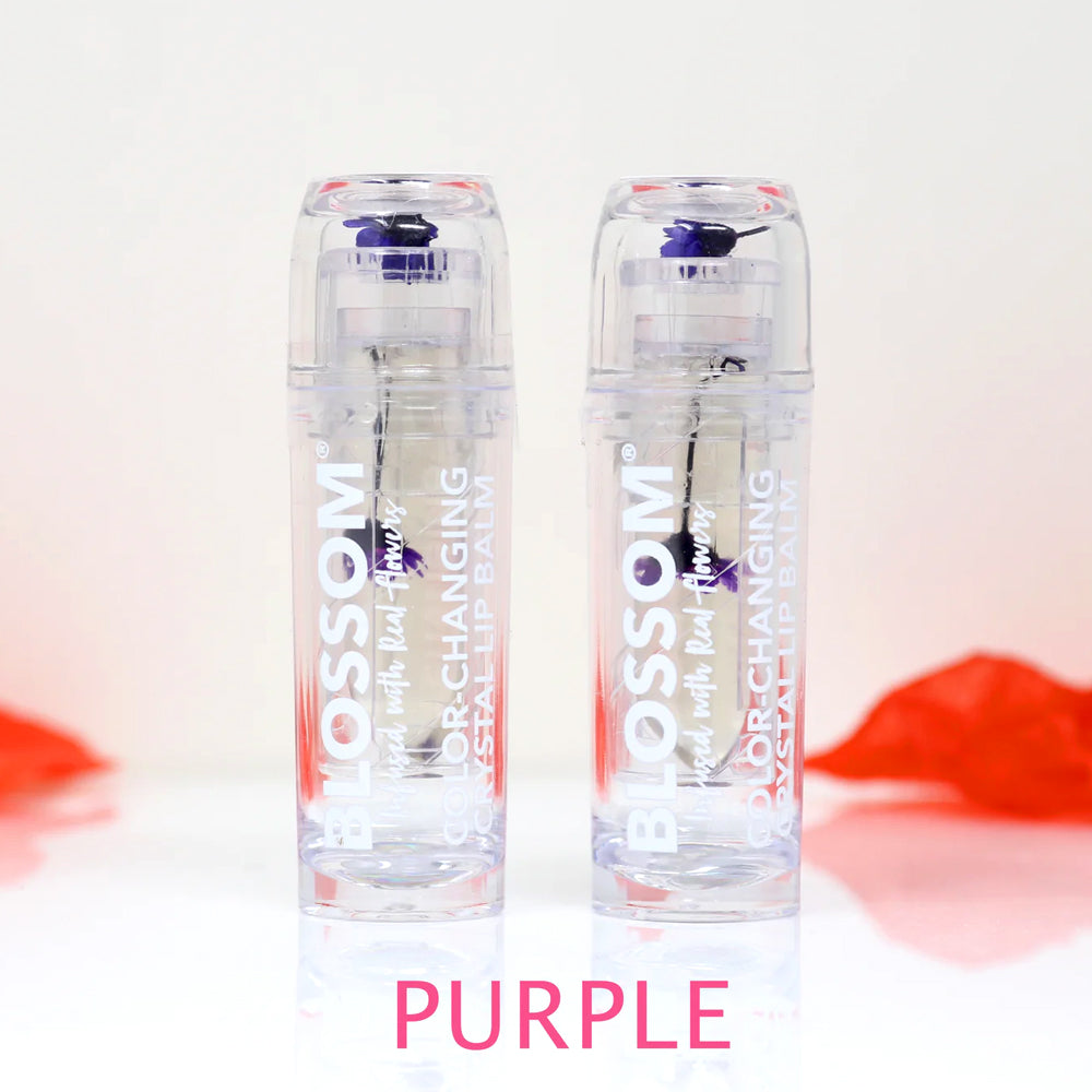 Blossom Color Changing Crystal Lip Balm & Gloss - 2 Pack (3g Each) | Hydrating, Moisturizing, Natural Lip Care for Daily Use & Special Occasions