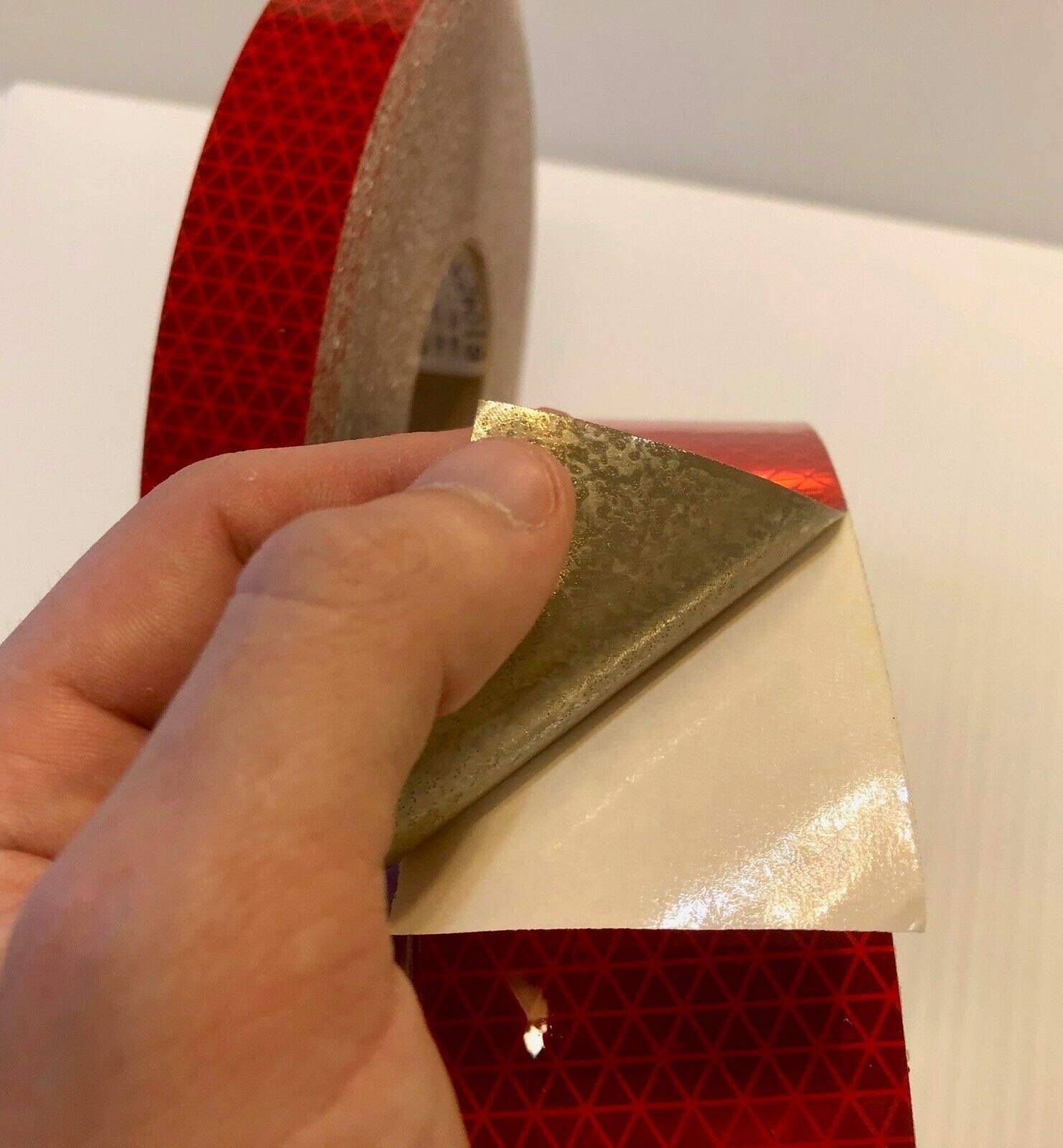 Oralite V98 Red Reflective Tape - High Visibility Prismatic Safety Tape (1