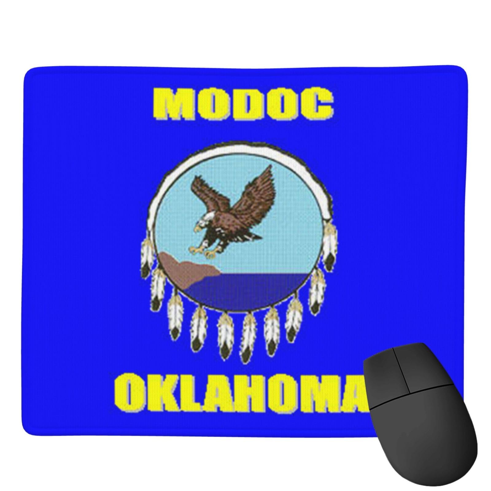 SIYTUAU Modoc Oklahoma Flag Mouse Pad - Waterproof Non-Slip Rubber Base, 7x9 Inch Office & Gaming Mousepad for Laptop & PC - Perfect for Home Office, Gaming Setup & Workstation Accessories