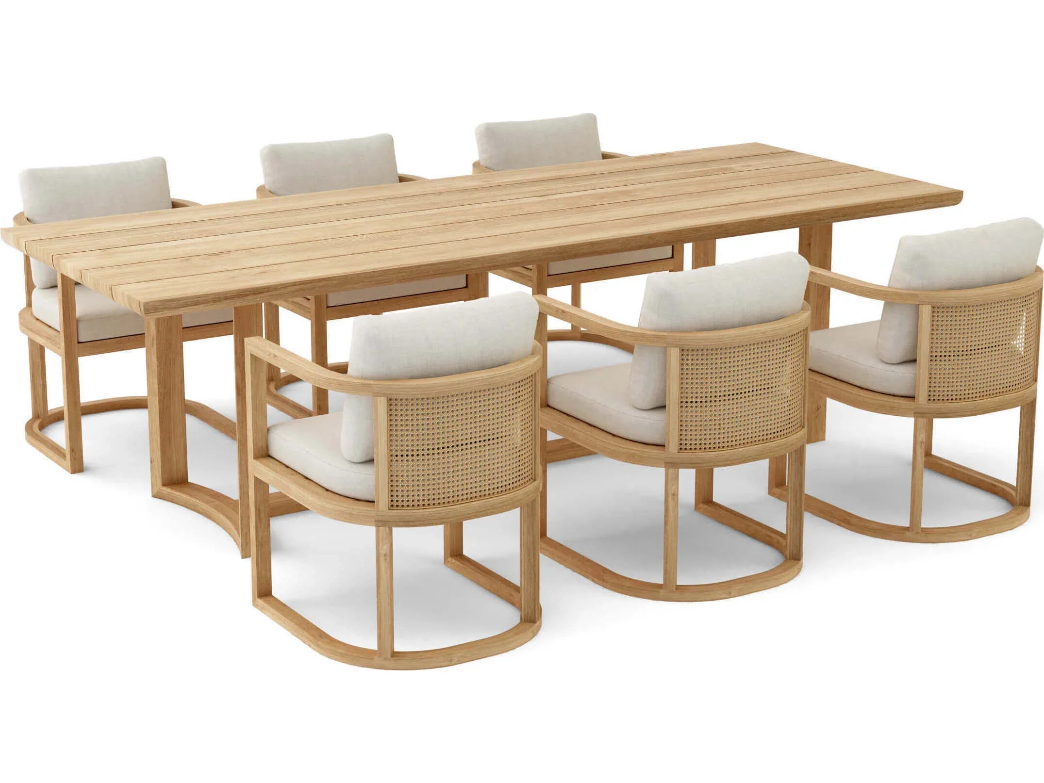Anderson Teak 7-Piece Junus Outdoor Dining Set (SET 223) - Perfect for Patio, Garden, Backyard & Poolside Dining