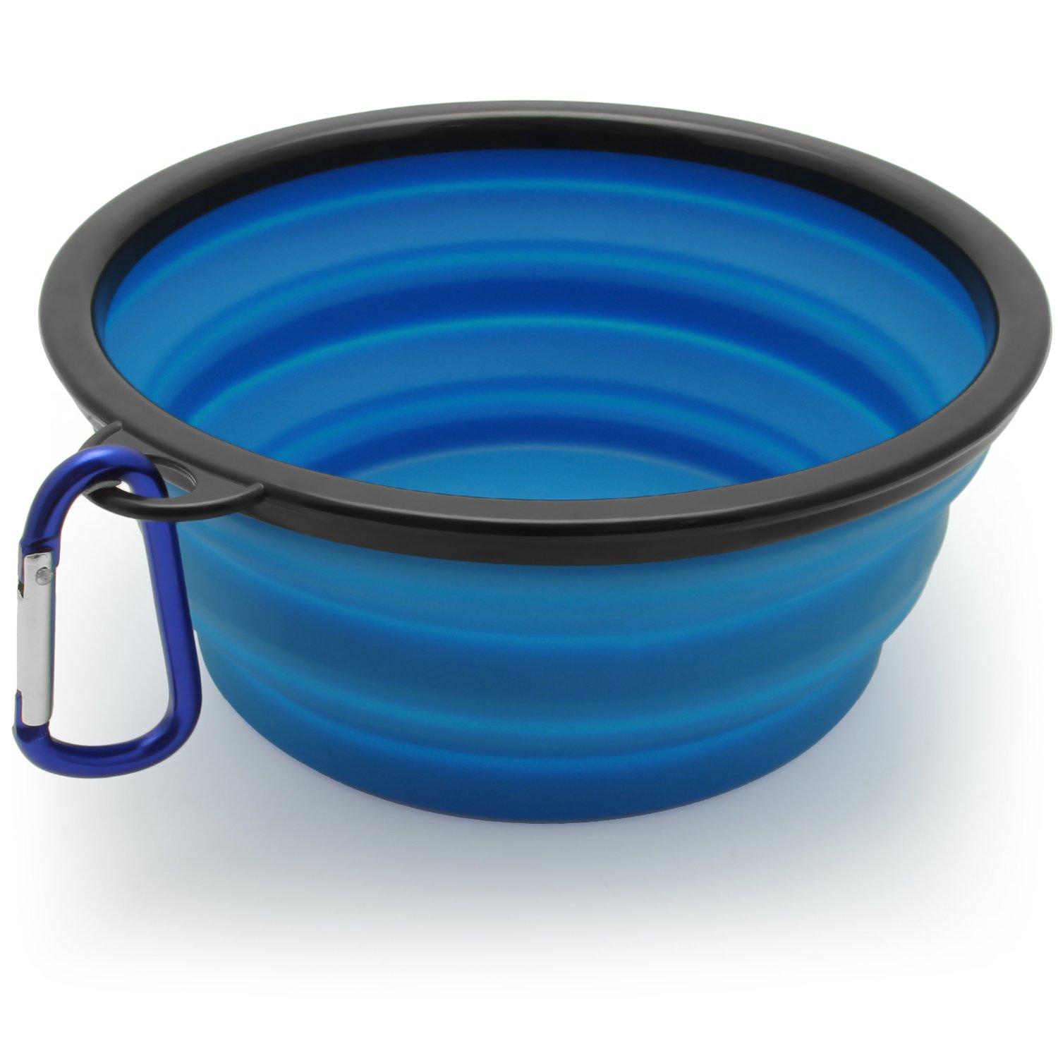 Foldable Travel Dog Bowl - Large Silicone Pet Food & Water Dish for Dogs - Portable Collapsible Feeding Bowl for Hiking, Camping & Outdoor Adventures