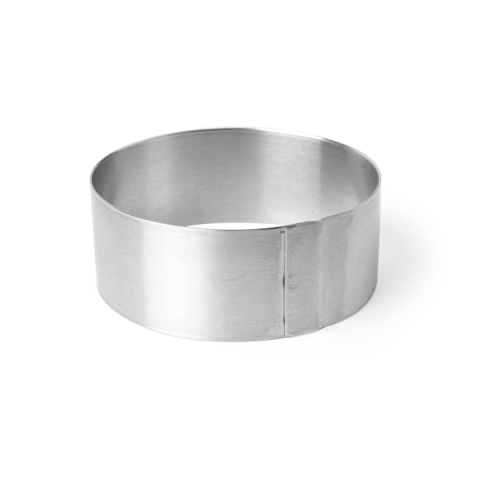 1 3/4 Inch (45mm) High Stainless Steel Pastry Ring Mold - Perfect for Baking Cakes, Tarts, Cheesecakes and Desserts