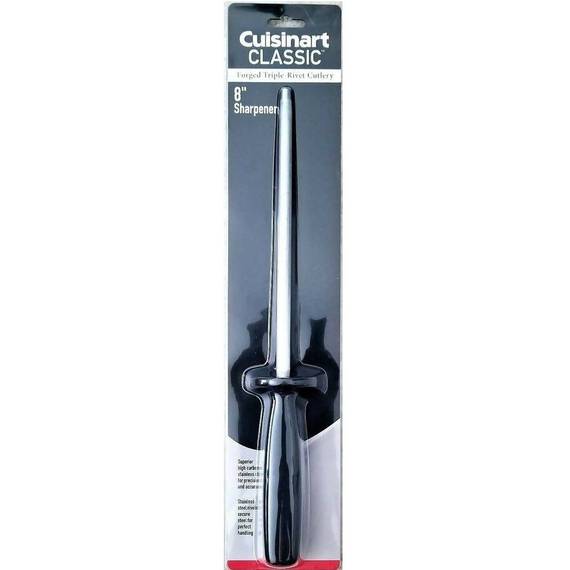CUISINART 8 Inch Professional Knife Sharpening Steel - TRC SHPCC - Perfect for Kitchen, Butcher Shop & Outdoor Cooking