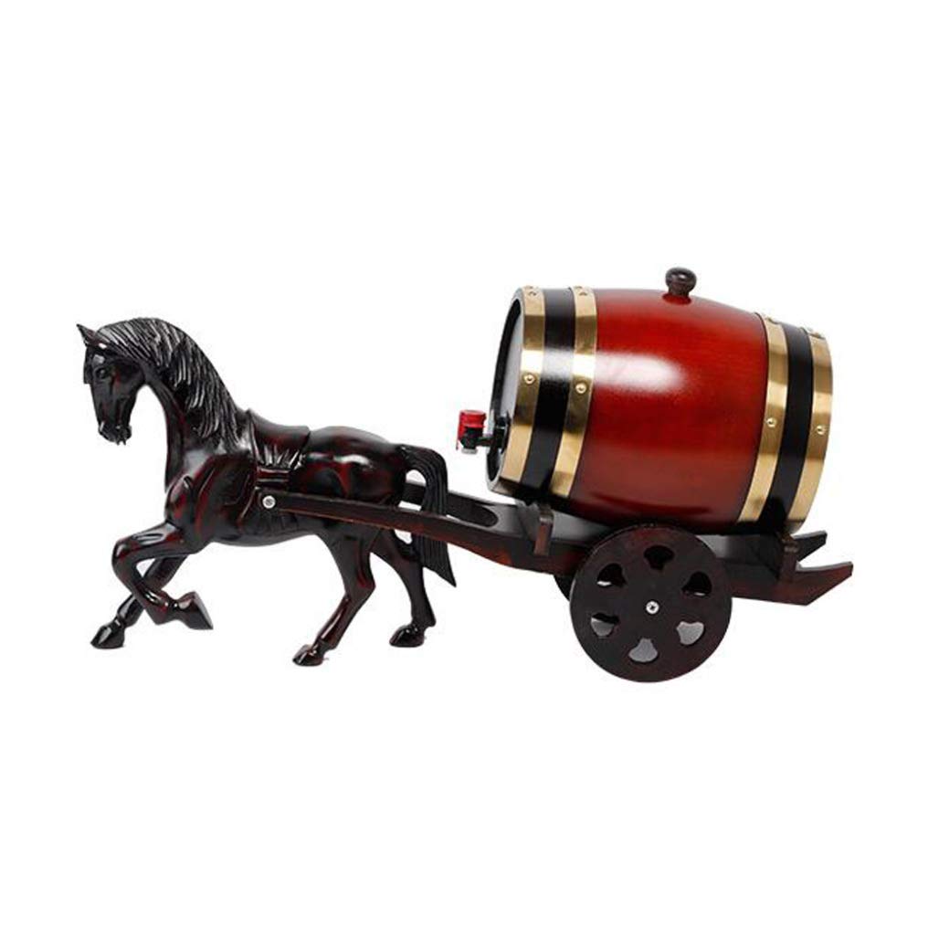 DPPAN 3L Oak Wine Barrel - Premium Wood Barrel Dispenser for Whiskey, Bourbon, Tequila, Rum & Brandy Storage - Perfect for Home Bars, Wine Cellars & Gift Giving