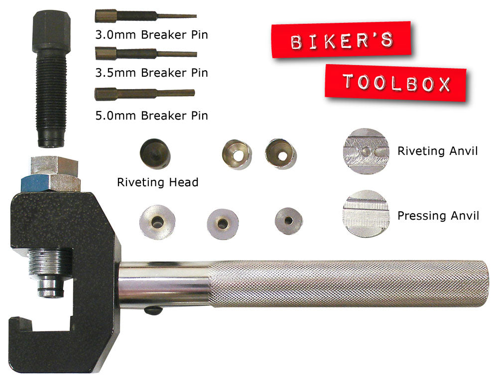 Professional Chain Breaker and Riveting Tool Kit - Heavy Duty Bike Chain Cutter & Master Link Pliers for Motorcycle, Bicycle Repair - Perfect for Home Mechanics and Bike Shops