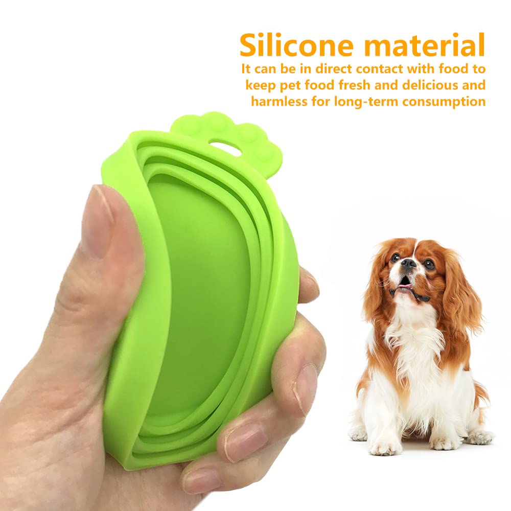 FRAMNG 6-Pack Universal Silicone Pet Food Can Covers - Fits 3 Standard Sizes, Dishwasher Safe Dog & Cat Food Can Lids (FR-GBG20220411) - Perfect for Fresh Food Storage at Home or Travel
