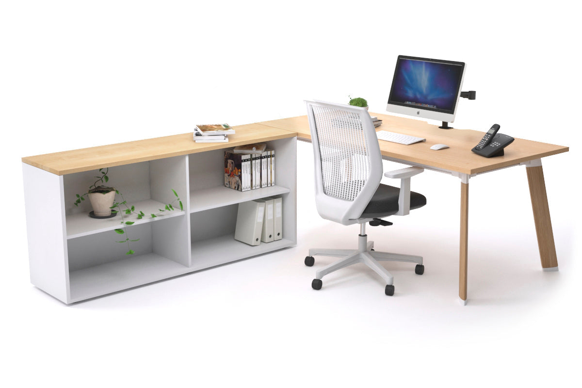 Switch Executive Wood Imprint Frame with Uniform Spine - 1800L x 800W with Cable Scallop | Perfect for Office Desks, Conference Rooms & Home Workspaces