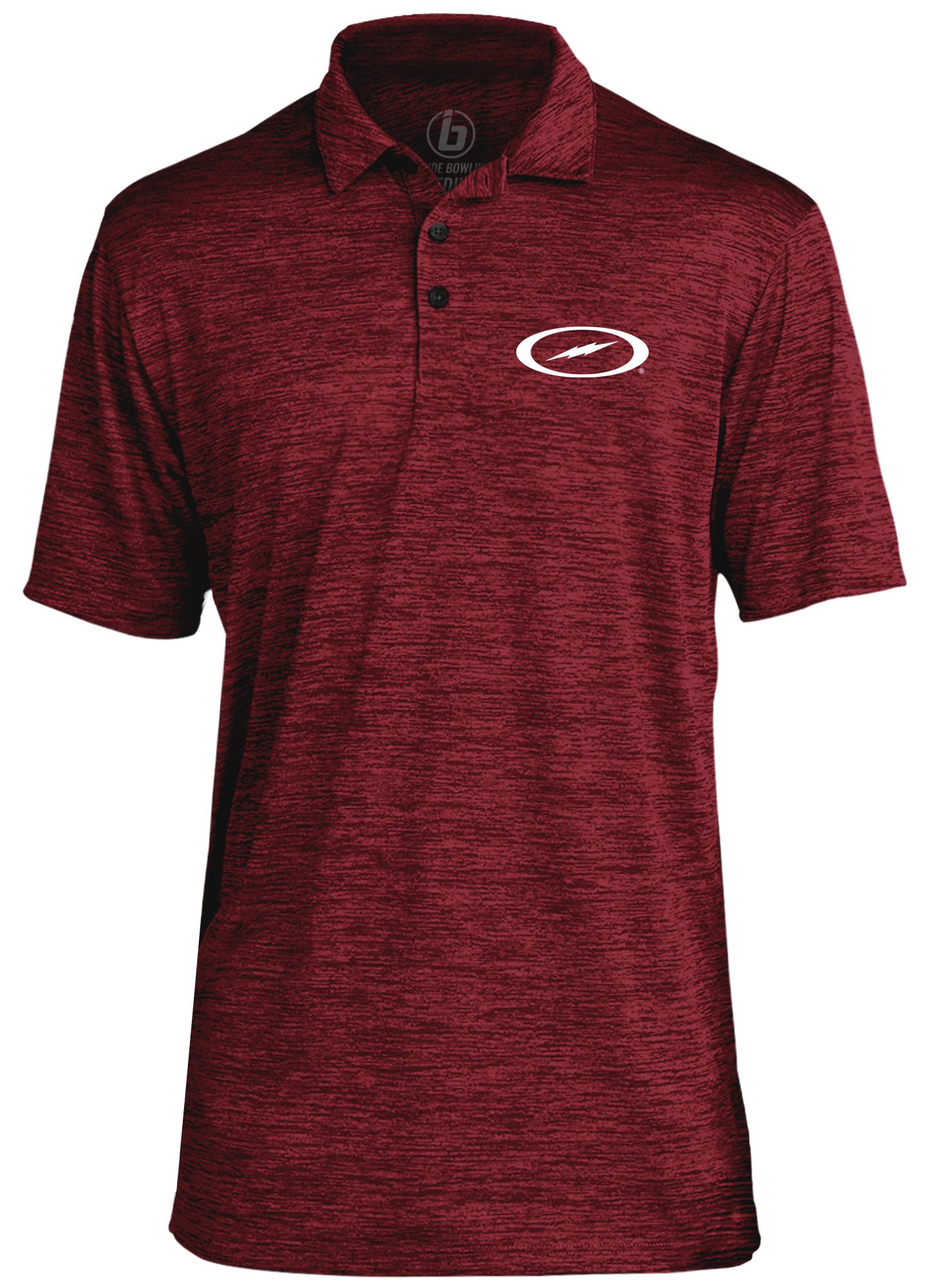 Storm Oval Bolt White Performance Polo Shirt for Men - Breathable, Moisture-Wicking Golf & Tennis Apparel - Perfect for Sports, Work & Casual Wear