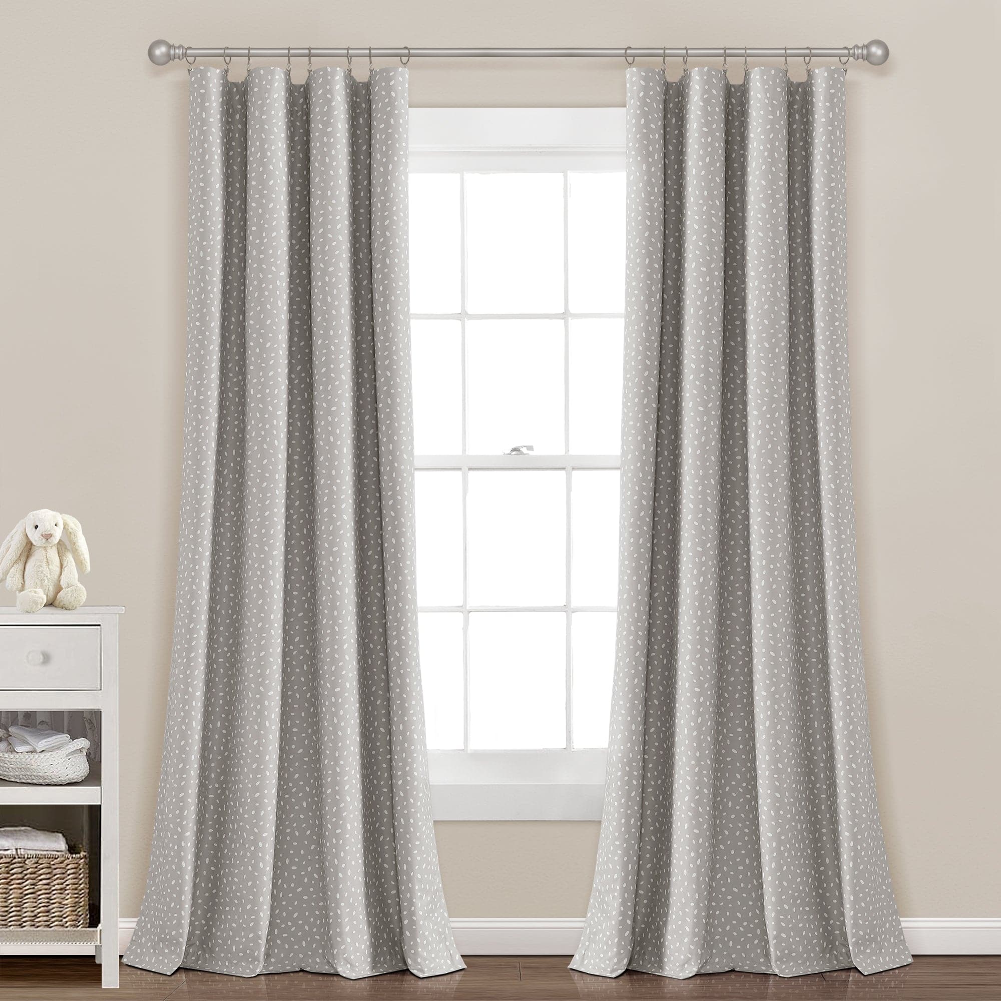 Pixie Fox Geo Blackout Window Curtain Panel - Blackout Curtains for Bedroom, Living Room & Nursery - Light Blocking Thermal Insulated Drapes for Better Sleep & Energy Efficiency