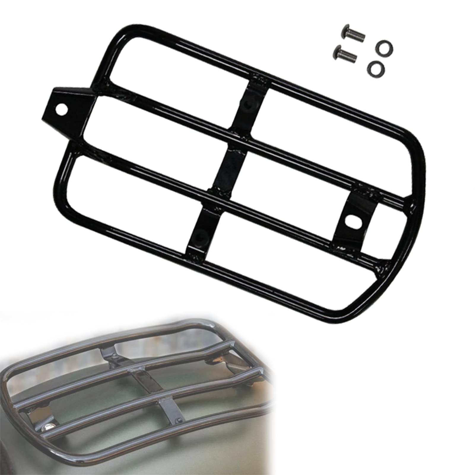 2022-2024 Indian Chief Bobber Dark Horse Motorcycle Luggage Rack & Passenger Backrest - Heavy Duty Rear Rack Upgrade Accessory for Comfortable Long Rides and Touring