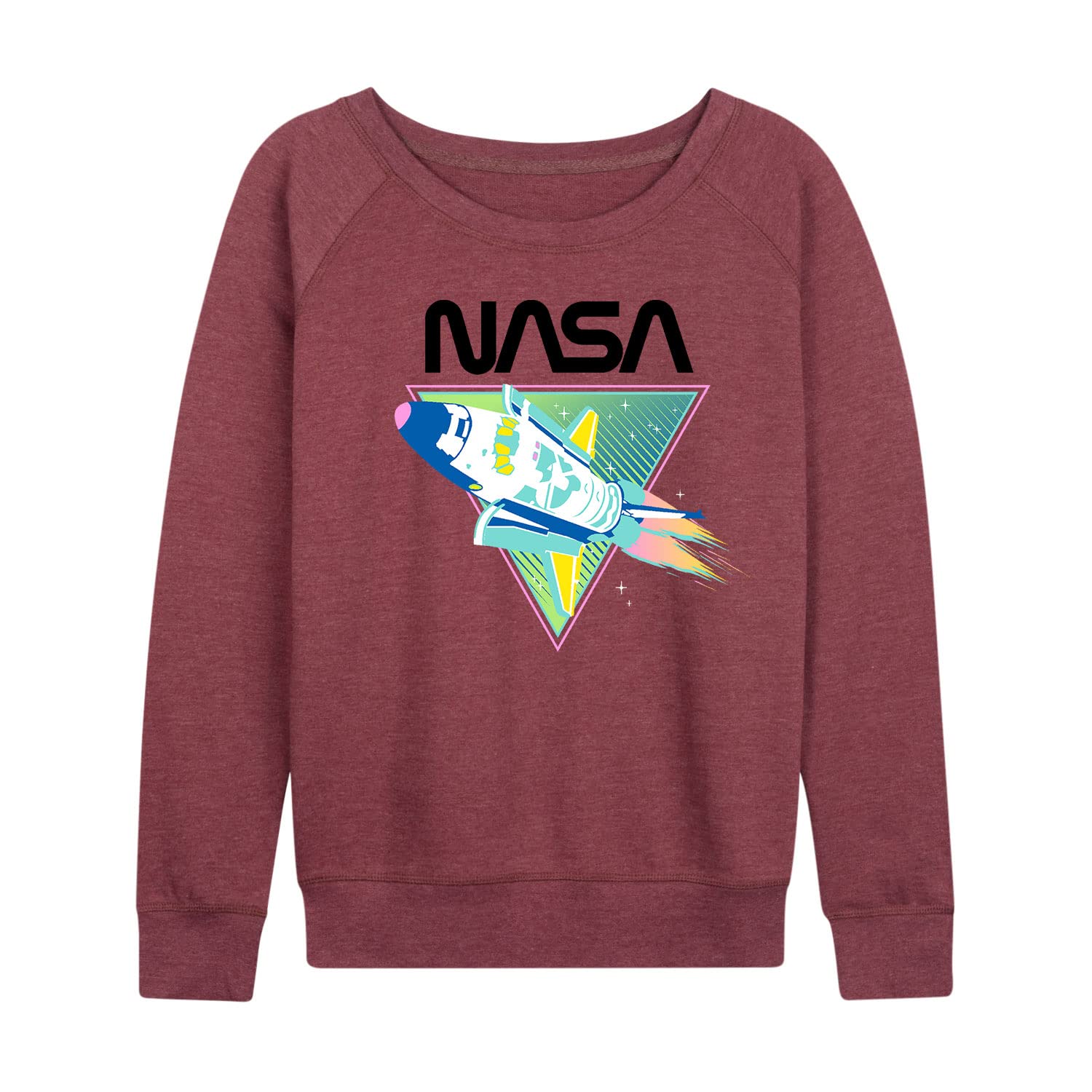 HYBRID APPAREL NASA Women's Lightweight French Terry Pullover Hoodie - Cozy Lounge Wear for Women, Perfect for Casual Outfits, Yoga, and Relaxing at Home