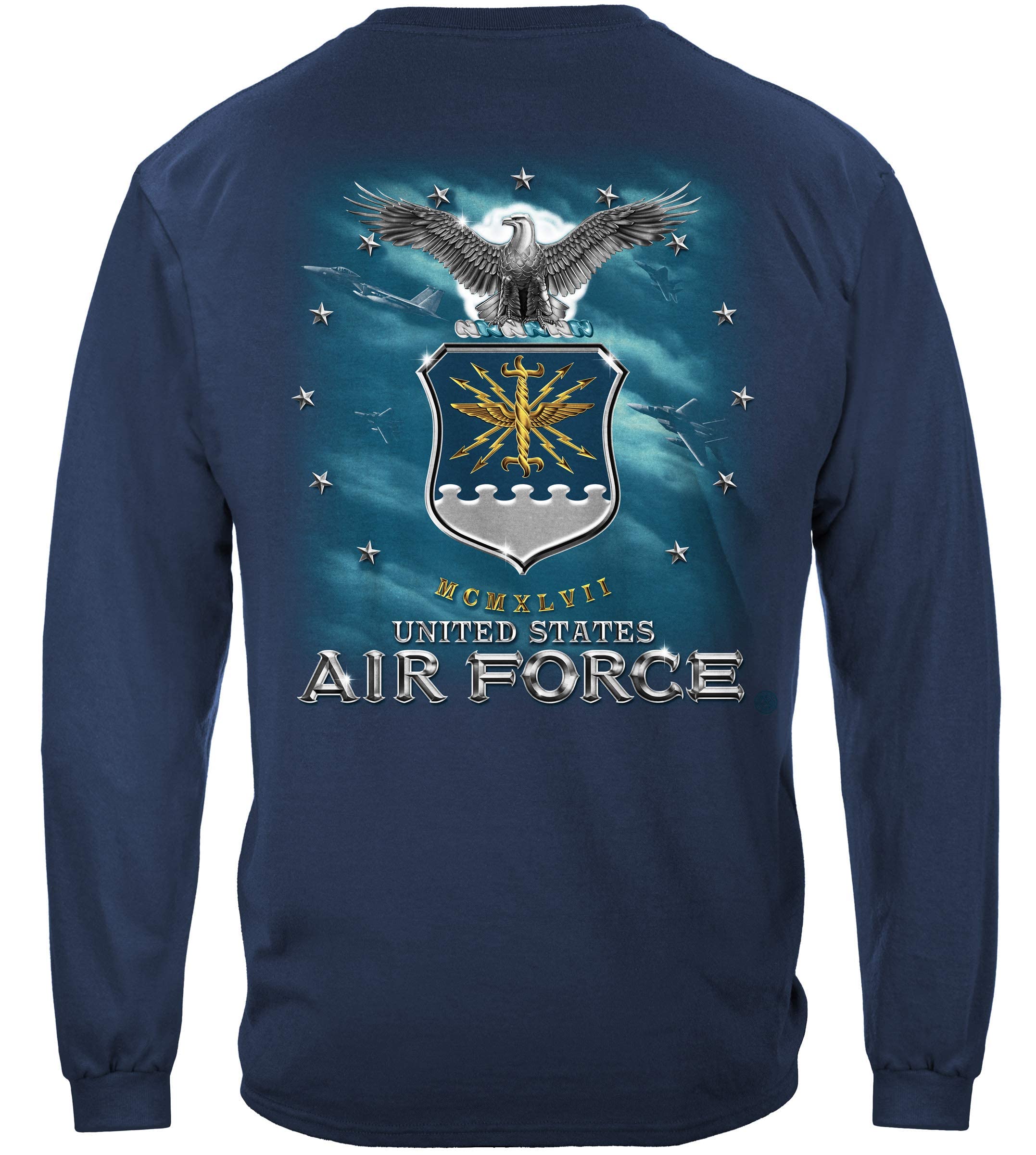 Erazor Bits Air Force Sweatshirt | USAF Missile Long Sleeve T-Shirt MM147LS-4XL - Military Apparel for Veterans & Patriotic Fashion