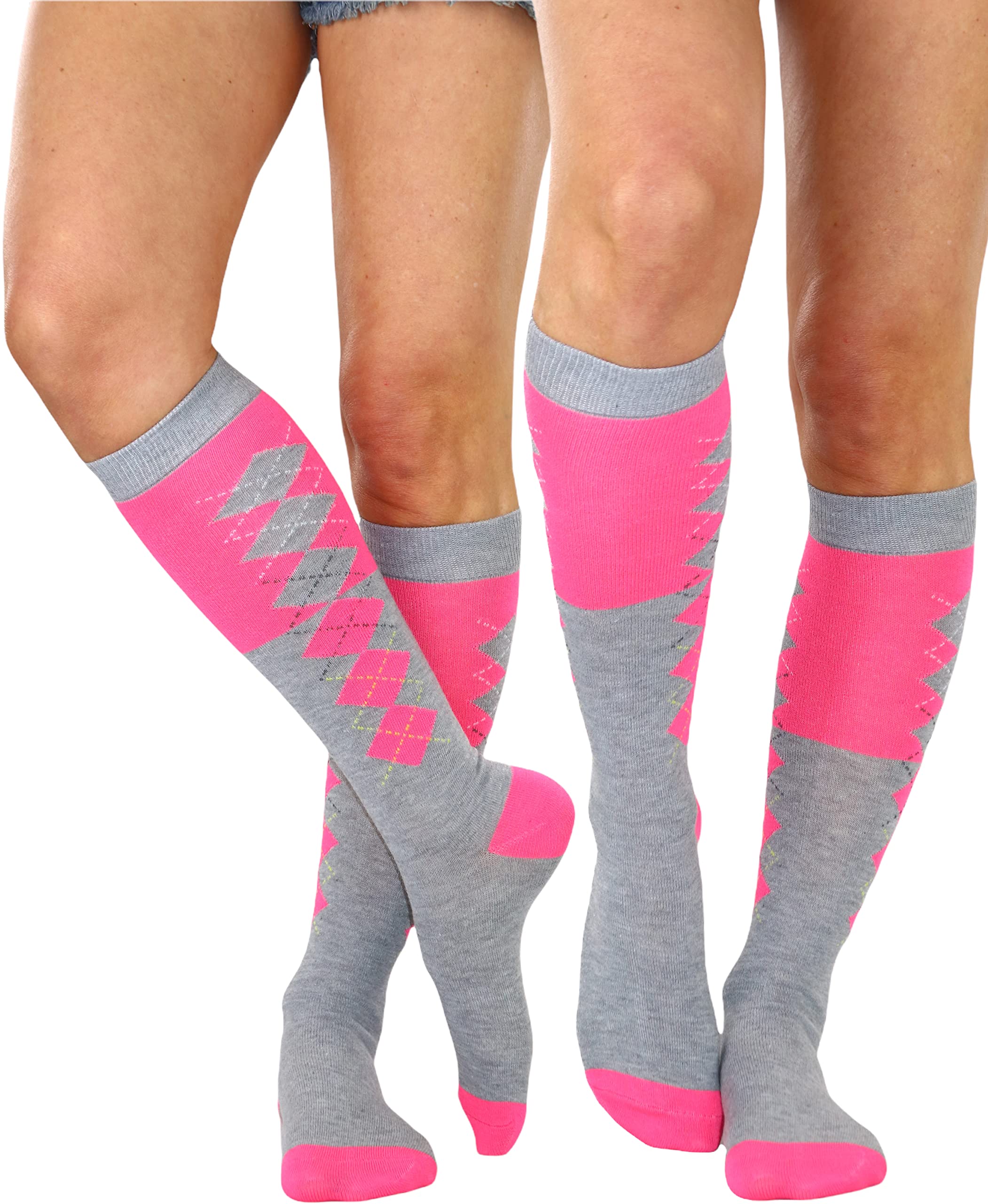 ToBeInStyle Women's Knee High Socks - Pack of 6 or 12 - Soft Comfortable Cotton Blend Socks for Boots, Work, Winter & Everyday Wear