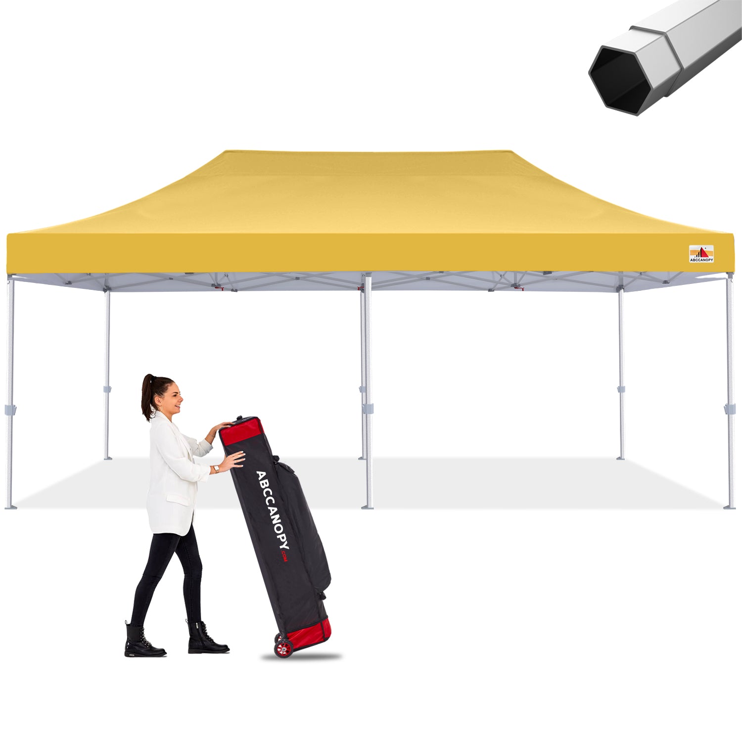 ABCCANOPY S2 Premium Heavy Duty 8x8/10x10/10x15/10x20 Pop Up Canopy Tent - Waterproof & UV Protection Instant Shelter for Outdoor Events, Parties, Camping, and Beach Use