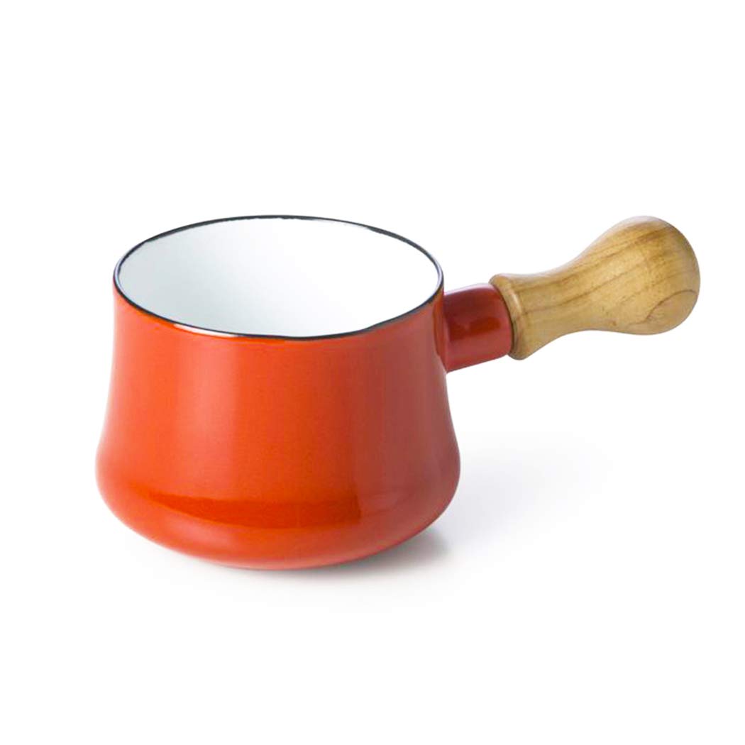 DANSK Kobenstyle Midnight Butter Warmer - Chili Red Enamel Saucepan for Melting Butter, Chocolate & Sauces | Perfect for Baking, Cooking & Kitchen Decor