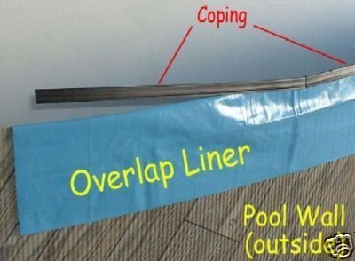 27ft HD Overlap Pool Liner for Above Ground Swimming Pools - Aquadolce Premier Series (Pebble Valley) - Durable & UV Resistant for Backyard Summer Fun