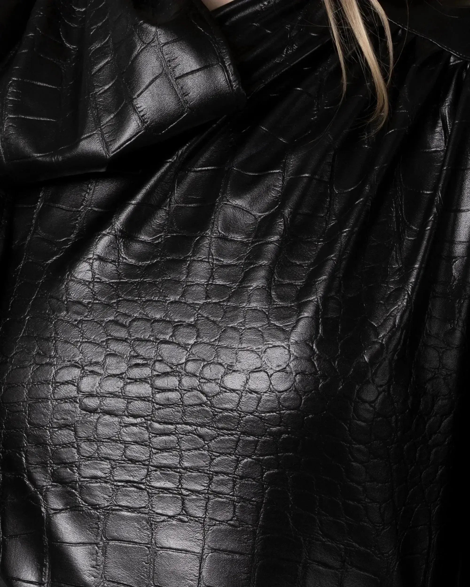 Stylish Crocodile Print Faux Leather Jumpsuit for Women - Trendy One-Piece Outfit for Party, Night Out & Special Occasions