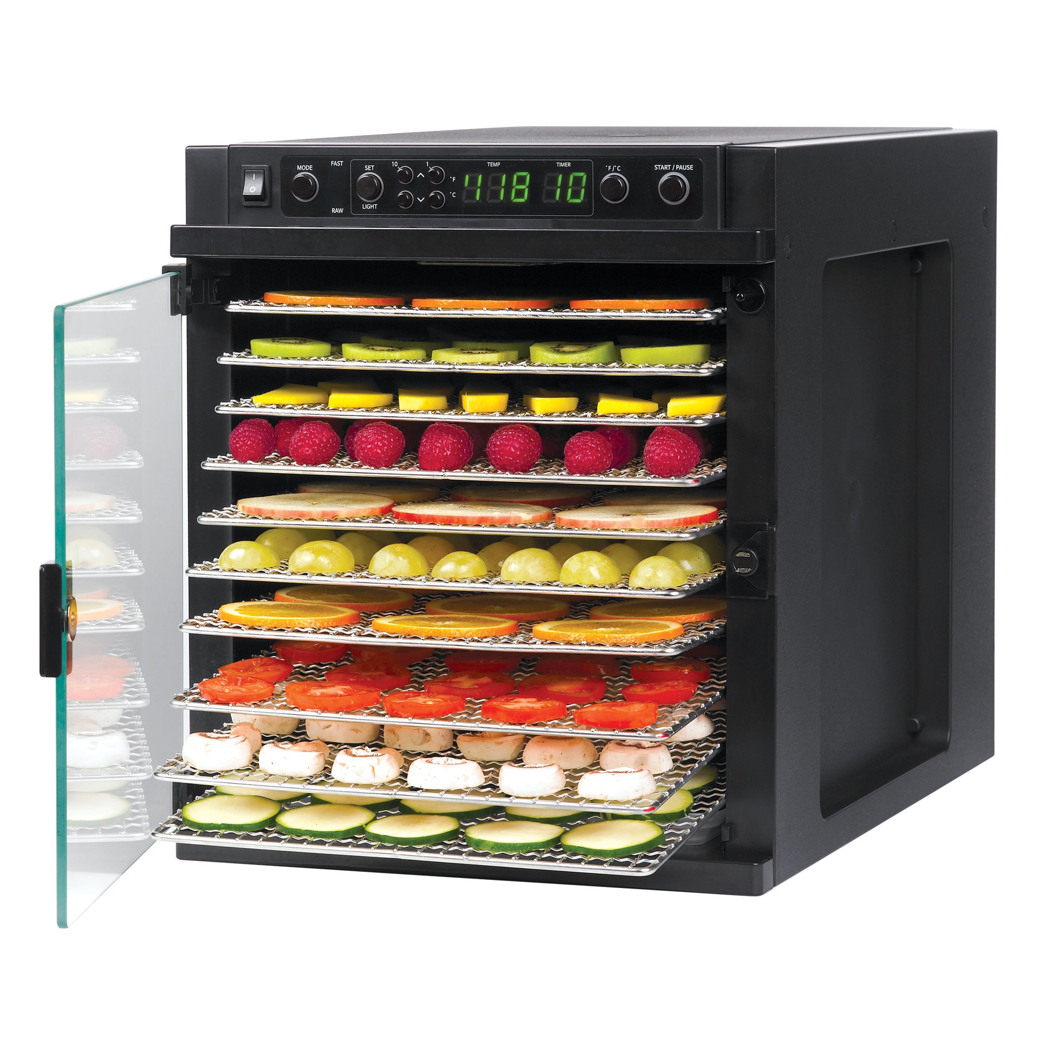 Sedona Express Stainless Steel Food Dehydrator - 9 Trays for Drying Fruits, Vegetables, Jerky & Herbs | Perfect for Healthy Snacks, Camping & Meal Prep